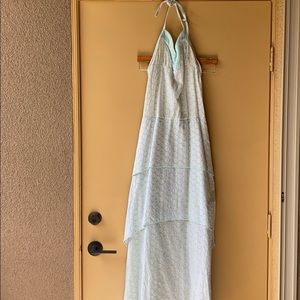 Tamara Catz light blue layered cotton dress